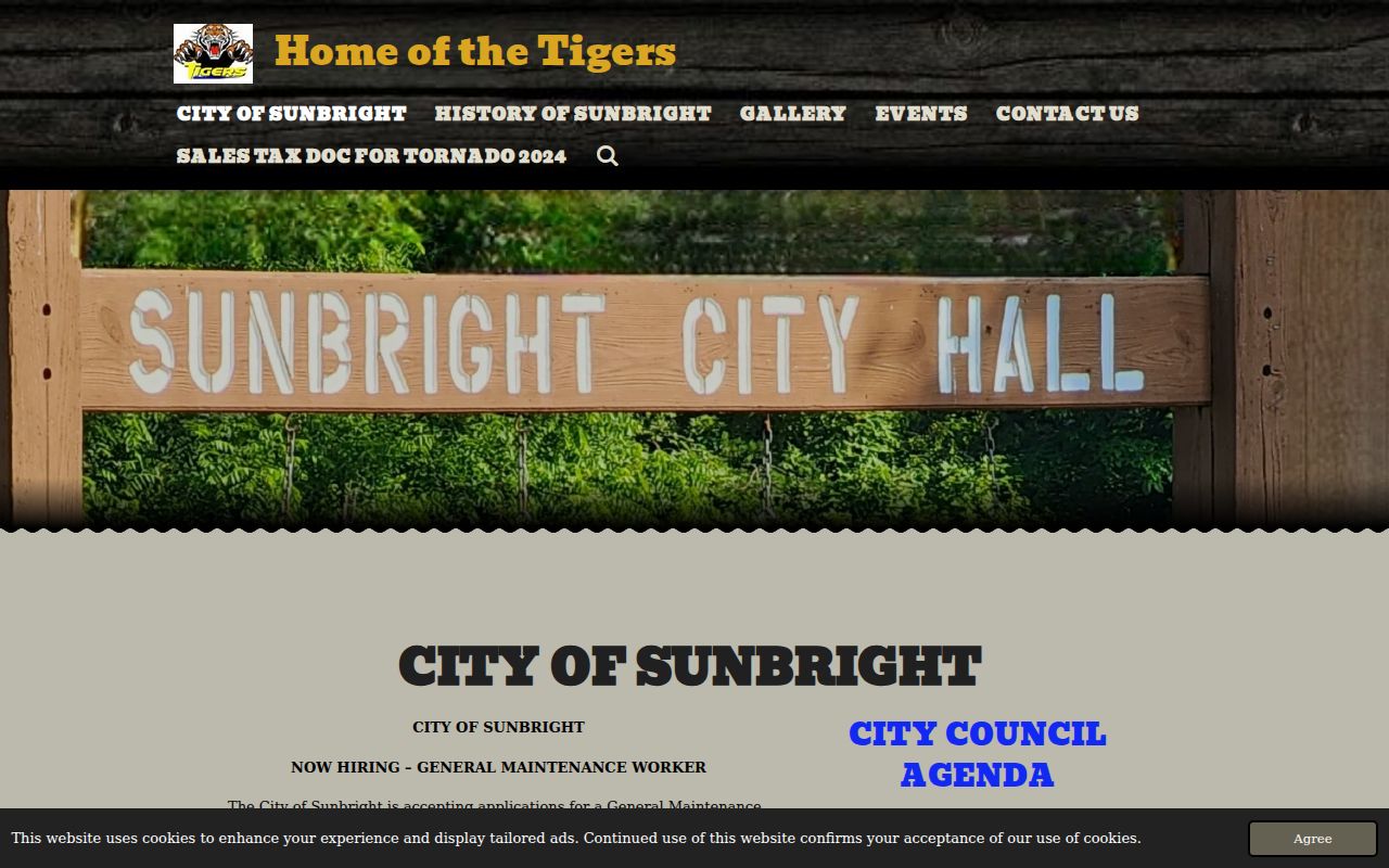 Sunbright court docket city office and public notice page