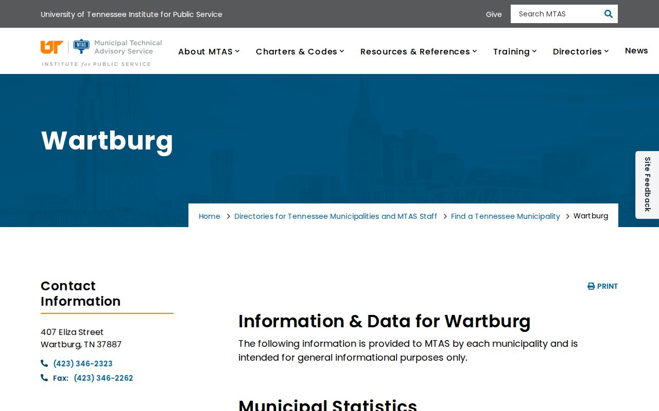 Wartburg court docket municipal directory contact